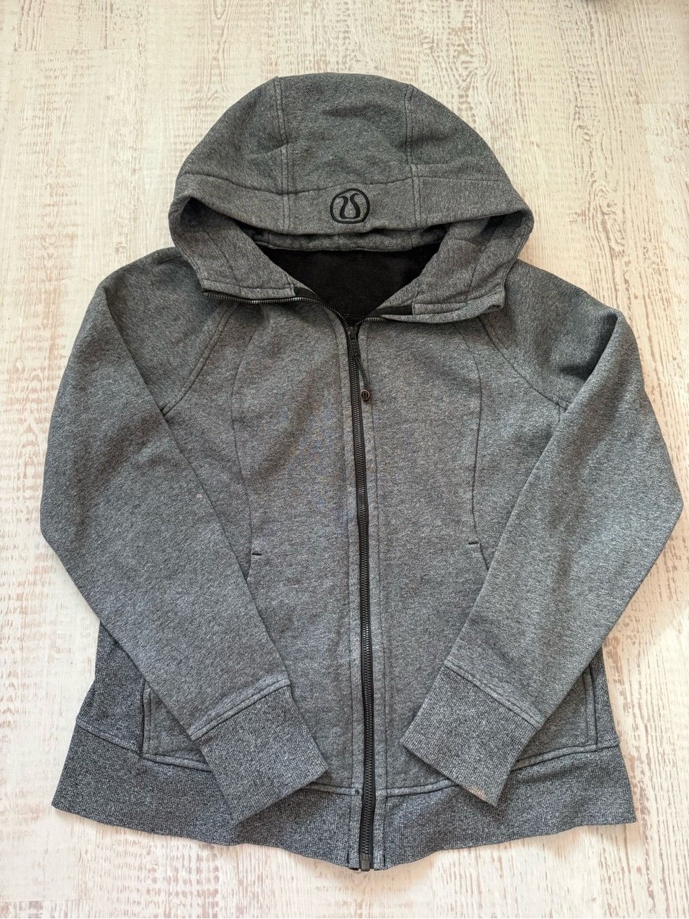 lululemon athletica Gray Full-Zip Scuba Hoodie Jacket
